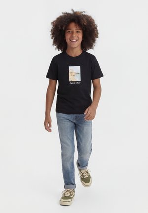 Jack & Jones Junior JORNORREBRO PHOTO TEE CREW NECK - T-shirt con stampa - black