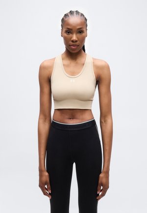 VANISH SEAMLESS BRA - Αθλητικό σουτιέν μεσαίας στήριξης - city khaki/summit white