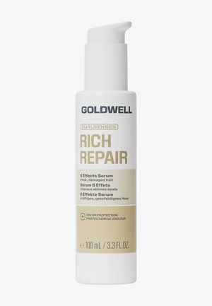 Goldwell Dualsenses Rich Repair serumfles voor dik, beschadigd haar met kleurbehoud, 100 ml pompdoseerfles.