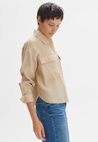 OPUS LANGARM FASTELLE - Button-down blouse - soft oat