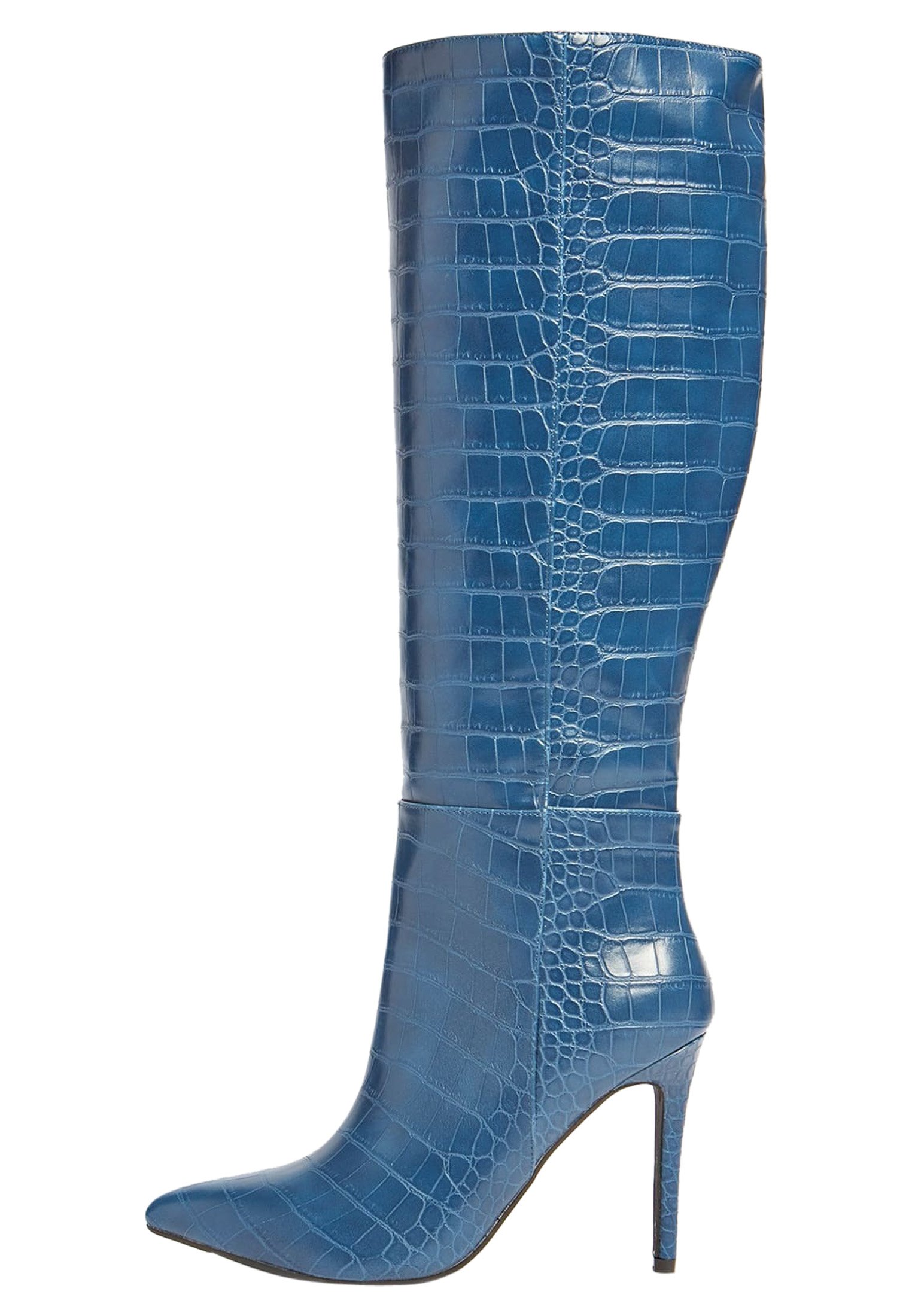 blaue damen lederstiefel