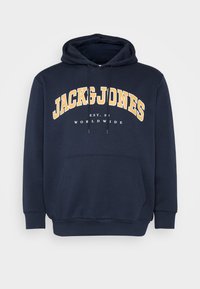 JJECALEB VARSITY HOOD - Sweatshirt - navy