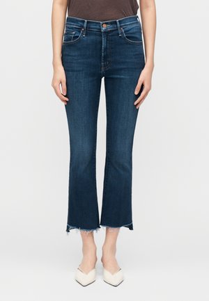 THE INSIDER CROP STEP FRAY - Karcsúsított farmerek - dark-blue denim