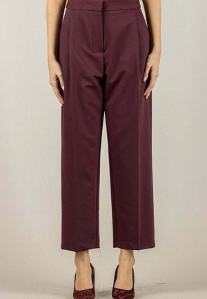 CROPPED A VITA ALTA - Pantaloni - prugna