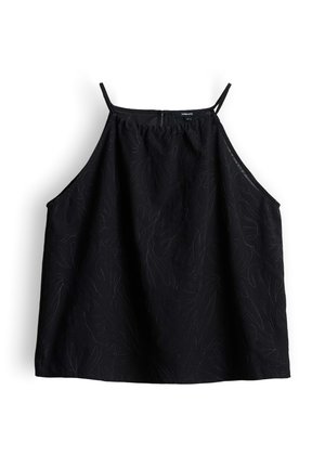 someday., LOOSE EMBROIDERED NECKHOLDER - Top - black