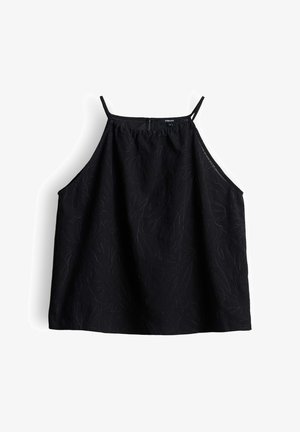 someday., LOOSE EMBROIDERED NECKHOLDER - Débardeur - black