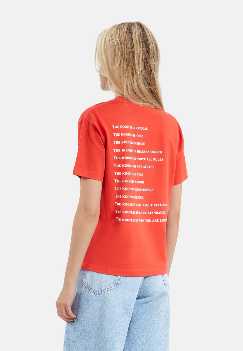 The Kooples Camiseta estampada - red