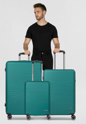 FRANKY, DALLAS 3.0 4 ROLLEN KOFFERSET 3-TEILIG MIT DEHNFALTE UNISEX - Valise - turquoise