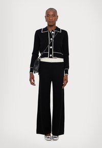 KNITID CONTRAST JACKET - Kofta - black/white