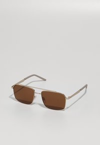 TRAVELER STRIKE UNISEX - Solbriller - satin gold-coloured/brown