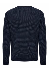 Only & Sons LEGERER GEPUNKTETER LONGSLEEVE - Jersey de punto - navy blazer