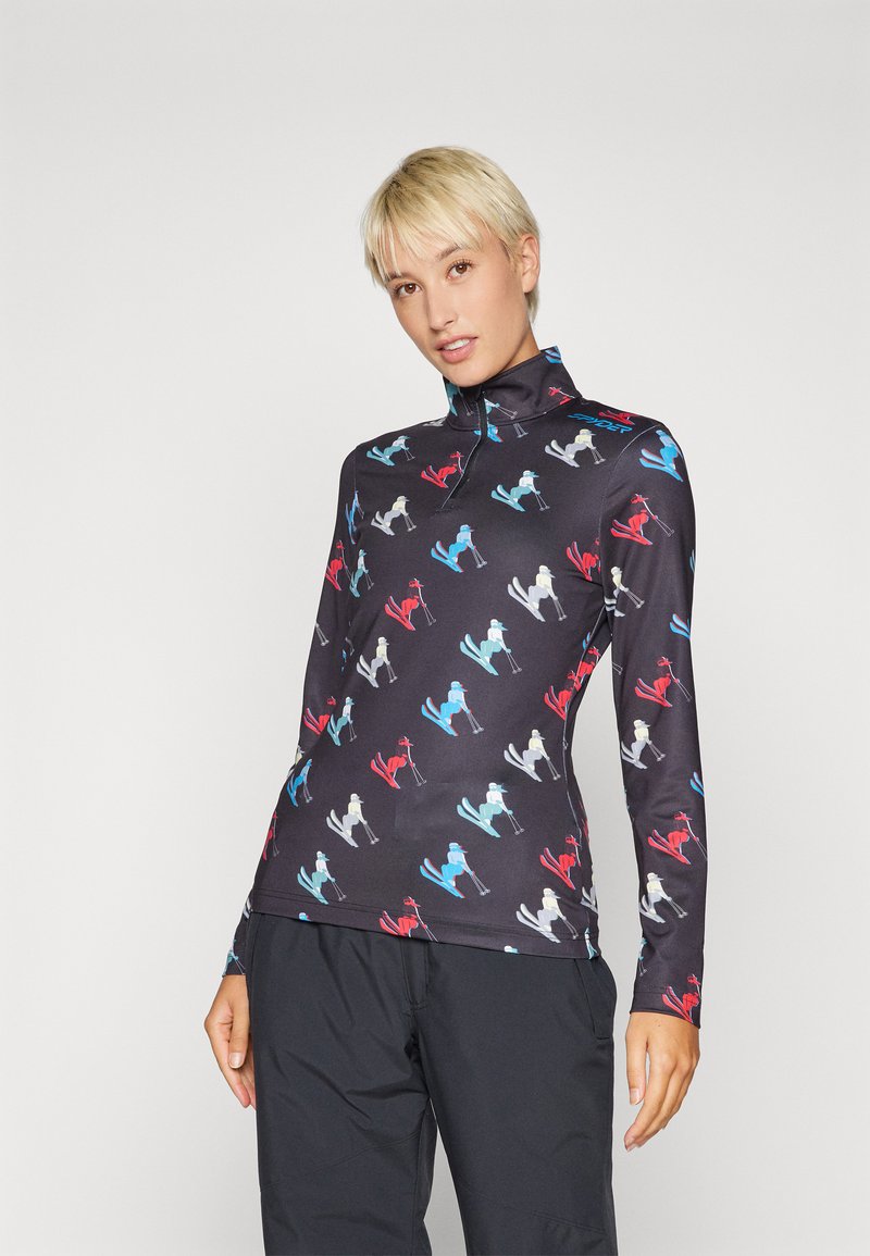Spyder VIVID 1/2 ZIP - Maglietta a manica lunga - black
