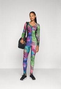 adidas Performance X JEREMY SCOTT PRIDE ONESIE - heldragt - acid yellow/semi lucid fuchsia/active purple