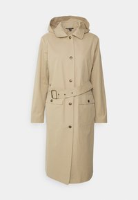 LINED COAT - Gabardina - birch tan/brass