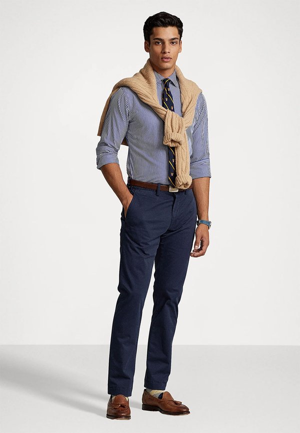 WASHED STRETCH SLIM FIT CHINO TROUSER - Chinos - nautical ink3