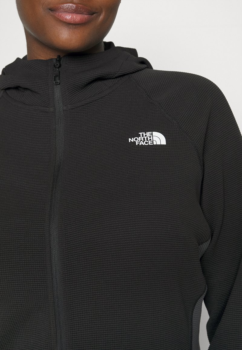 The North Face FULL ZIP HOODIE - Zip-up sweatshirt - black-asphalt  grey/black - Zalando.de
