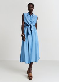 Calliope SMANICATA CON NODO - Top - blu denim chiaro