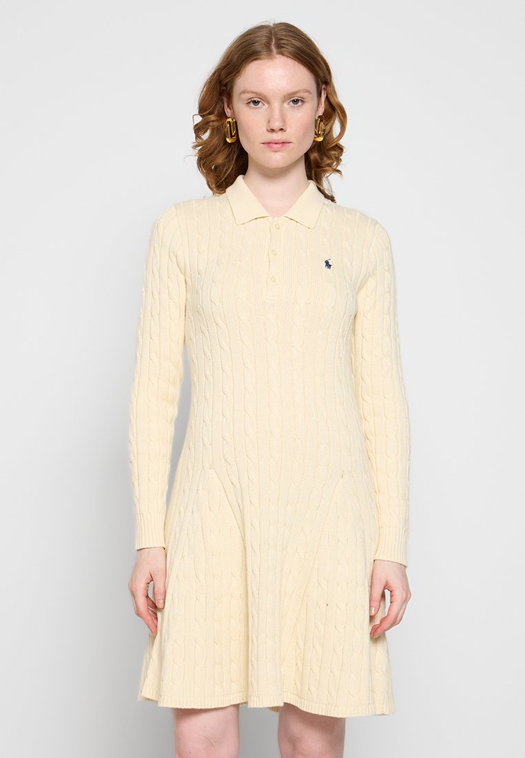 Polo Ralph Lauren Gebreide jurk lichtgeel Polo Ralph Lauren Gebreide jurk lichtgeel