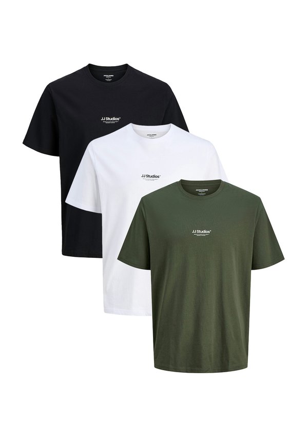 3ER PACK SOHO - T-Shirt print - weiß schwarz grün