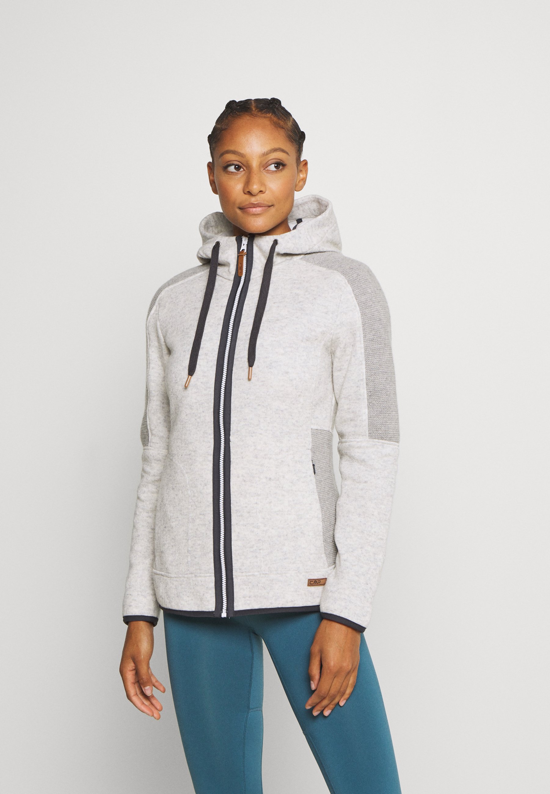 WOMAN JACKET FIX HOOD Fleecejacke white WOMAN JACKET FIX HOOD Fleecejacke white