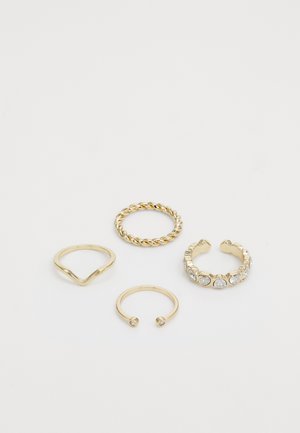 4 PACK - Ring - shiny gold-coloured