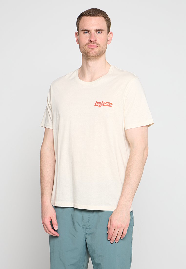 Lee T-shirt print crème