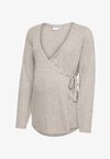 Regular Fit V-Neck - Μπλούζα με μακριά μανίκια - fossil detail:melange