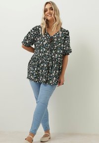 Yours Clothing Camicetta - black