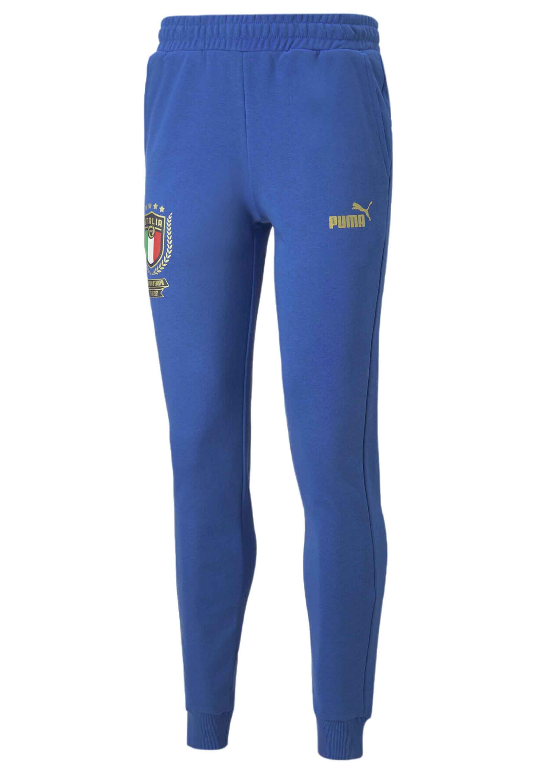puma tracksuit bottoms blue