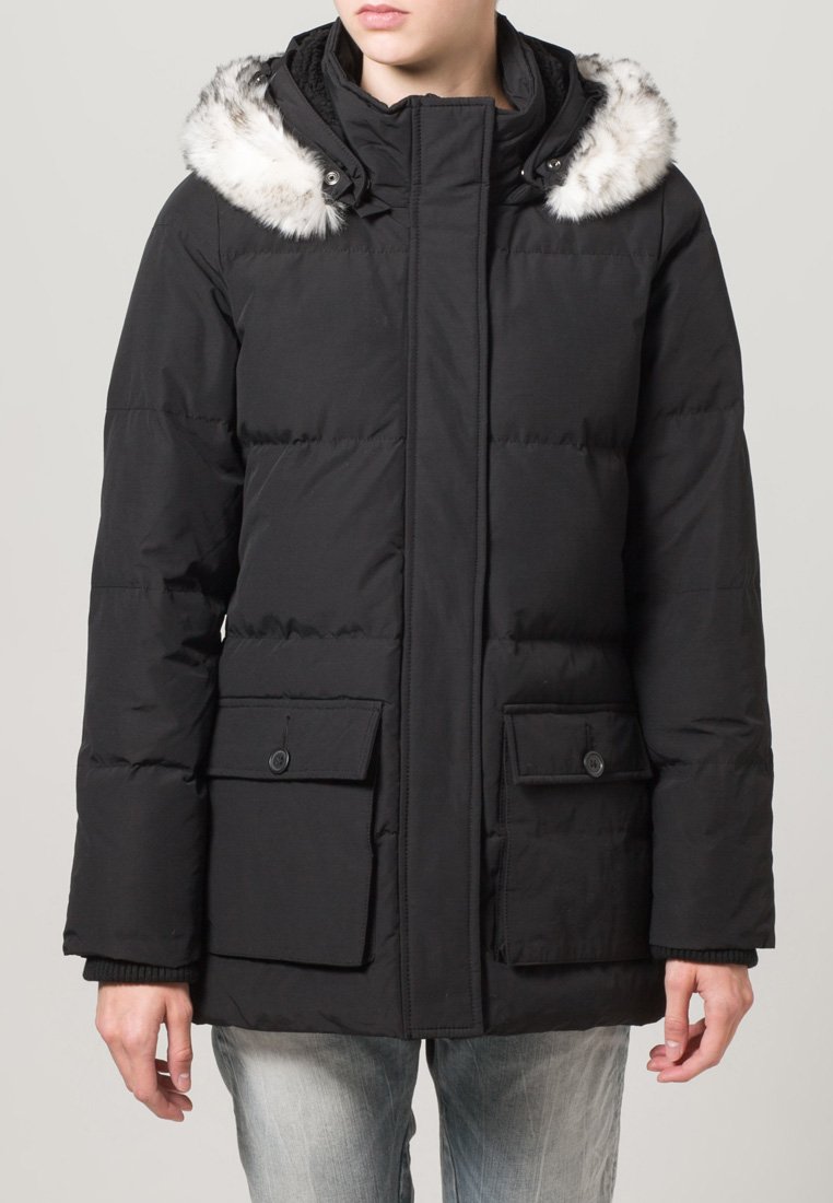 Schott Abrigo de plumas - noir/denim negro - Zalando.es
