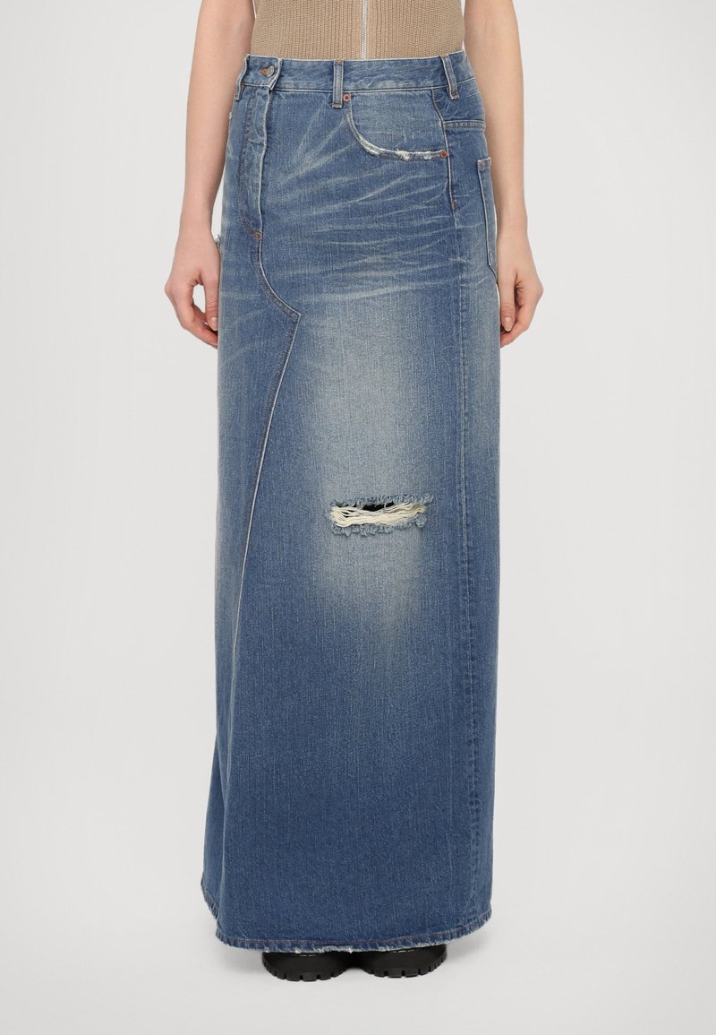 MM6 Maison Margiela - LONG SKIRT - Jupe en jean - medium blue, Agrandir