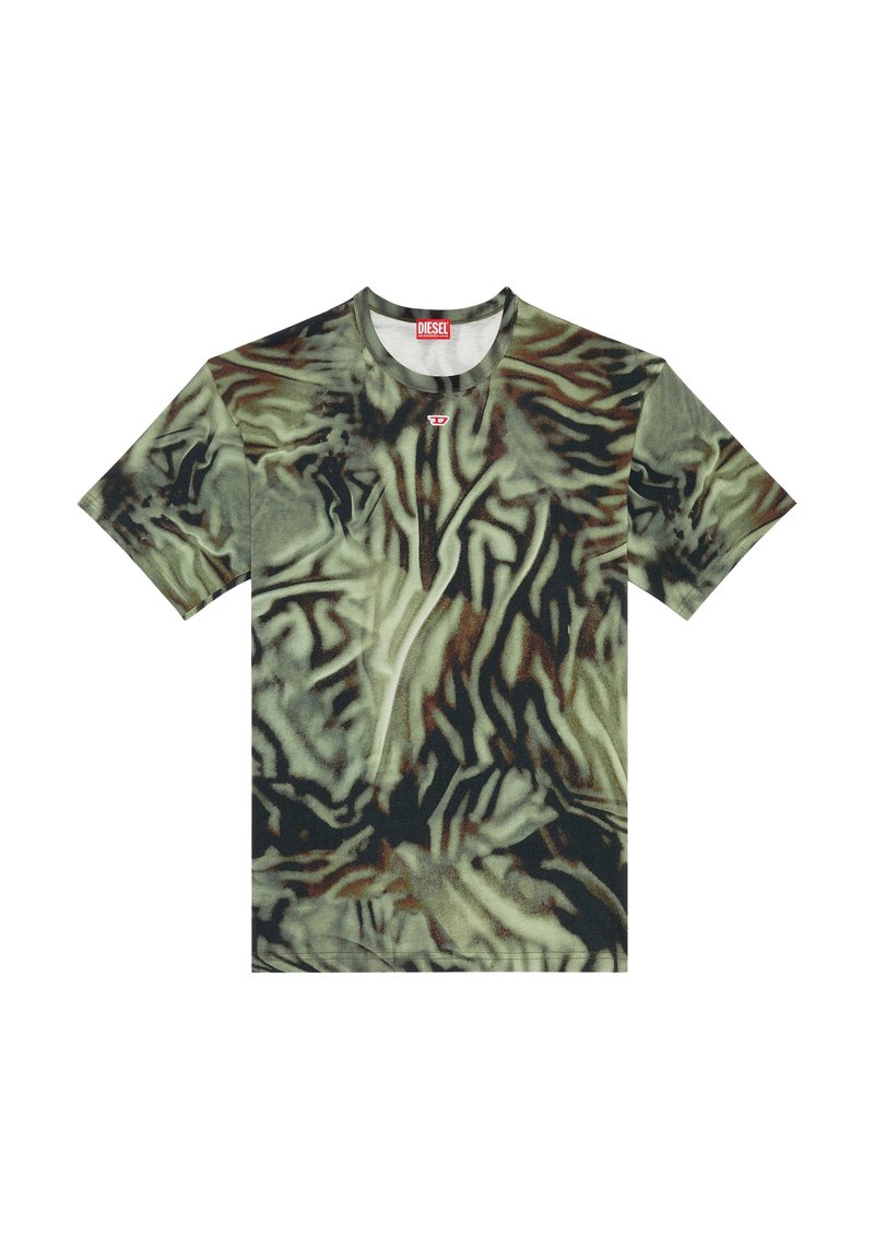Diesel T-shirt print groen