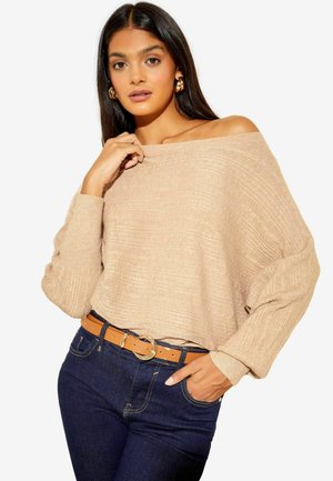 OFF THE SHOULDER - Džemperis - brown