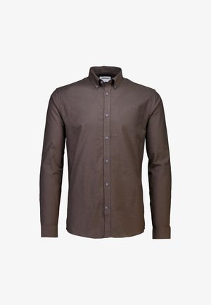 Lindbergh OXFORD SUPERFLEX - Overhemd - dk brown mix