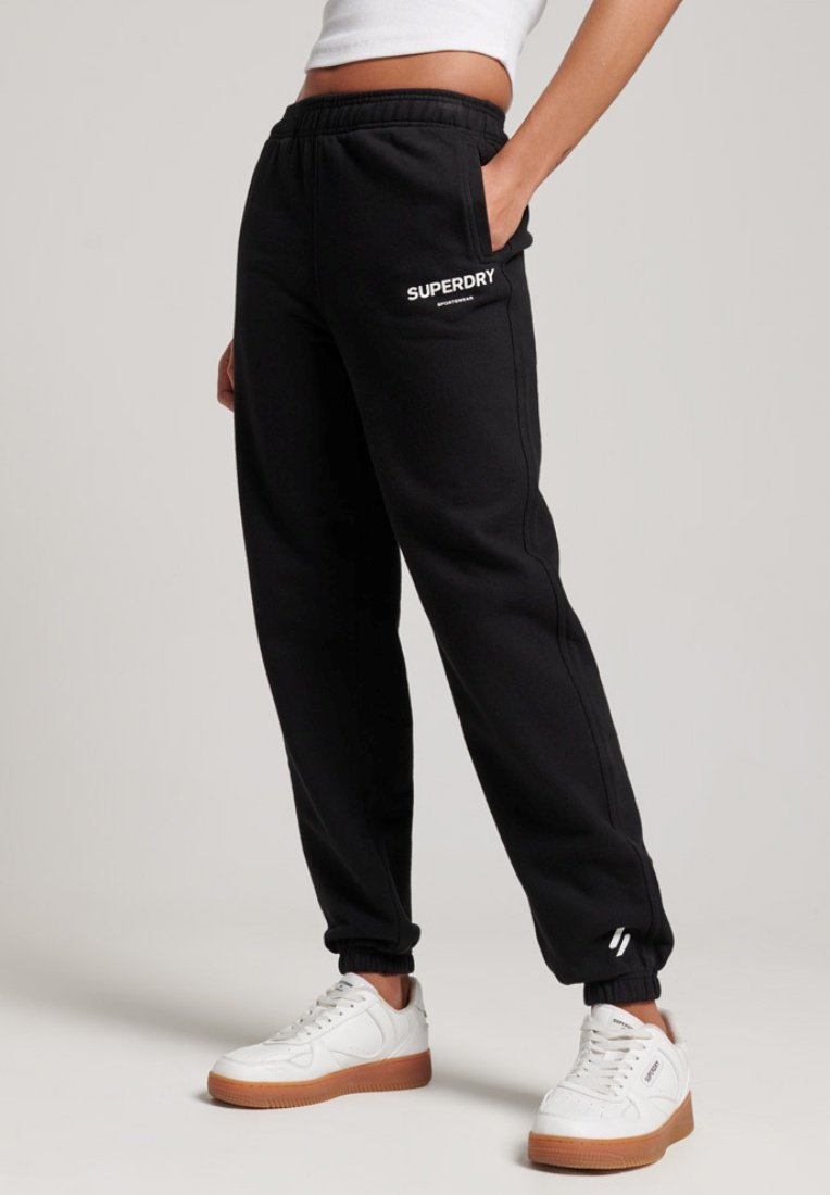 Superdry CORE SPORTS Tracksuit bottoms black Zalando.co.uk
