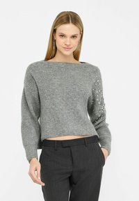 LIU JO WITH GEMSTONES - Maglione - grey