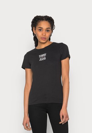SKINNY ESSENTIAL LOGO - T-shirt con stampa - black