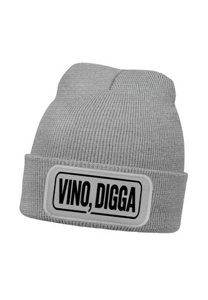 VINO DIGGA SPRUCH AUFDRUCK LUSTIG - Beanie - grau