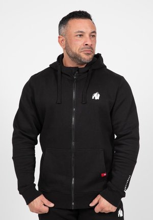 LEON - Zip-up sweatshirt - black