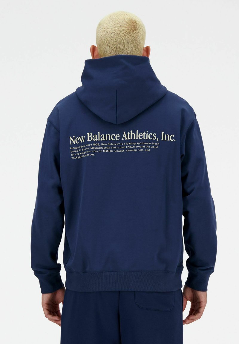 New Balance ATHLETICS EMBROIDERED - Felpa con cappuccio - nb navy