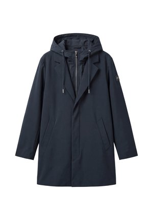 Antony Morato, REGULAR FIT IN COMPOUND WITH HOODIE DETACHABLE PART AND LOGO PATCH - Halflange jas - blue grey