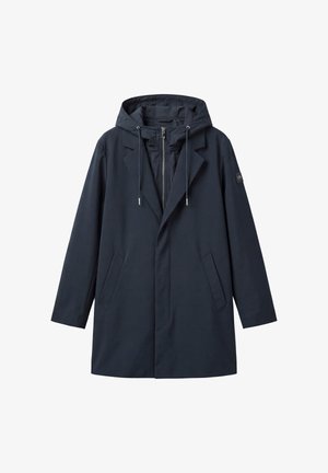 Antony Morato, REGULAR FIT IN COMPOUND WITH HOODIE DETACHABLE PART AND LOGO PATCH - Abrigo corto - blue grey