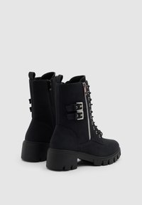 INSIDE DE MEDIA CAÑA CREMALLERA - Botines con plataforma - black