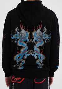 Ed Hardy DOUBLE BATTLE DRAG THRU  - Felpa con zip - black
