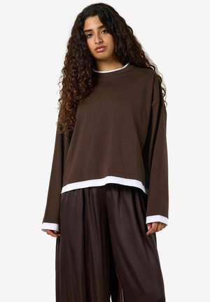 Noisy May, LONG SLEEVED TOP NMEMBER DOUBLE LAYER - Longsleeve - demitasse