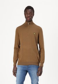 Lyle & Scott QUARTER ZIP - Strikkegenser - wild nettle