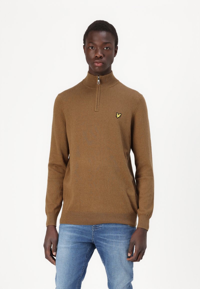 Lyle & Scott QUARTER ZIP - Strikkegenser - wild nettle