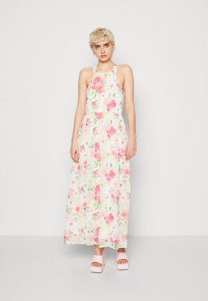 Vero Moda VMKATNISS BUTTON MAXI DRESS - Alkalmi viselet - snow white/pink rosa