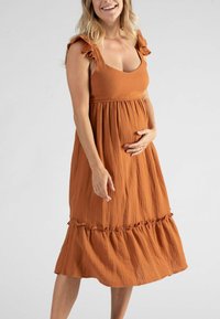 Cache Coeur LONG MELODY  - Jurk - camel