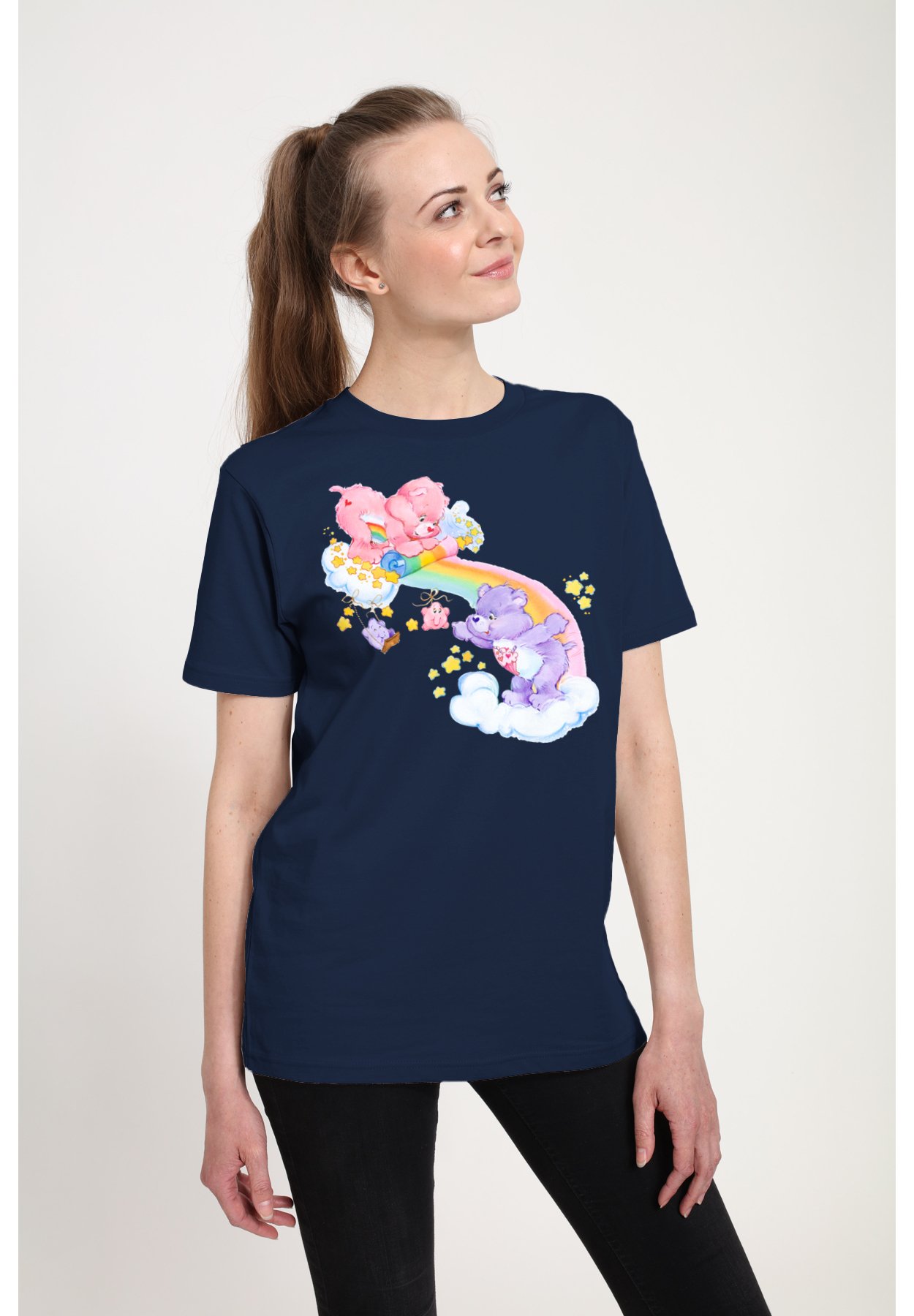 Care Bears Cheer Beer en Share Beer Ontrollen Een Regenboog Dames T-Shirt, wit, L Care Bears Cheer Beer en Share Beer Ontrollen Een Regenboog Dames T-Shirt, wit, L